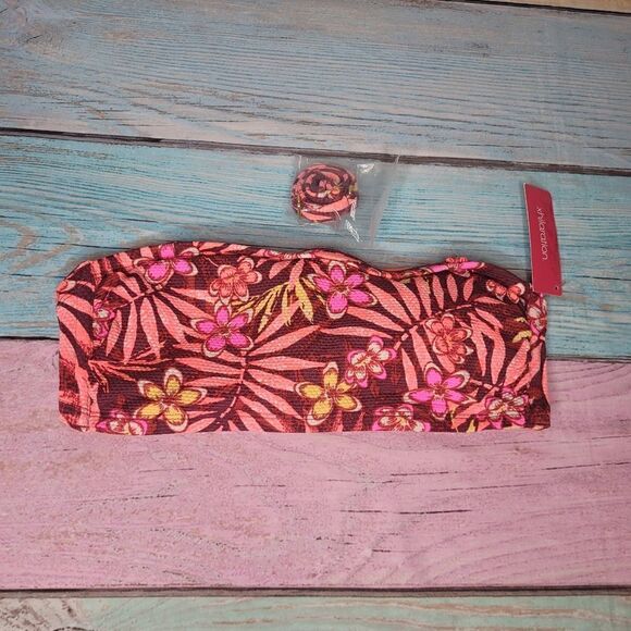 Junior's Pique Bandeau Bikini Top D/DD - Picture 1 of 3